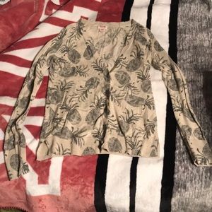 Pineapple knitted button up cardigan